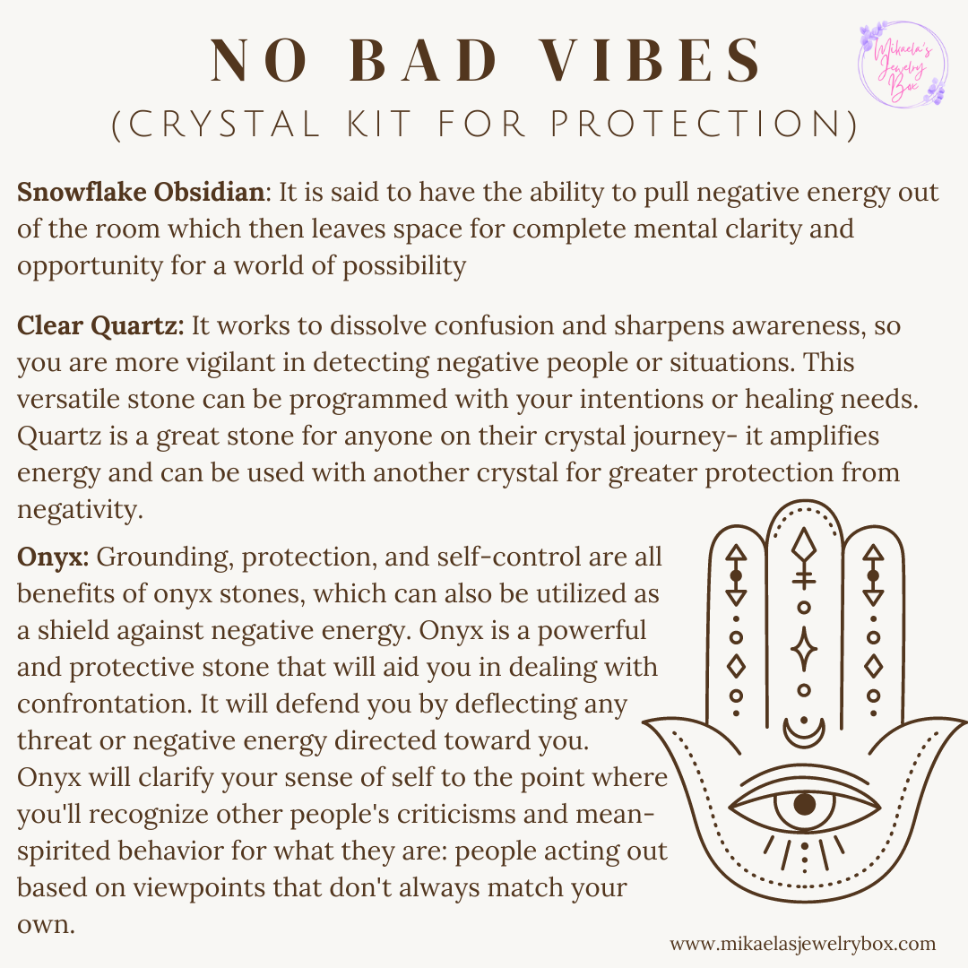 Crystal Kit: No Bad Vibes (Protection)