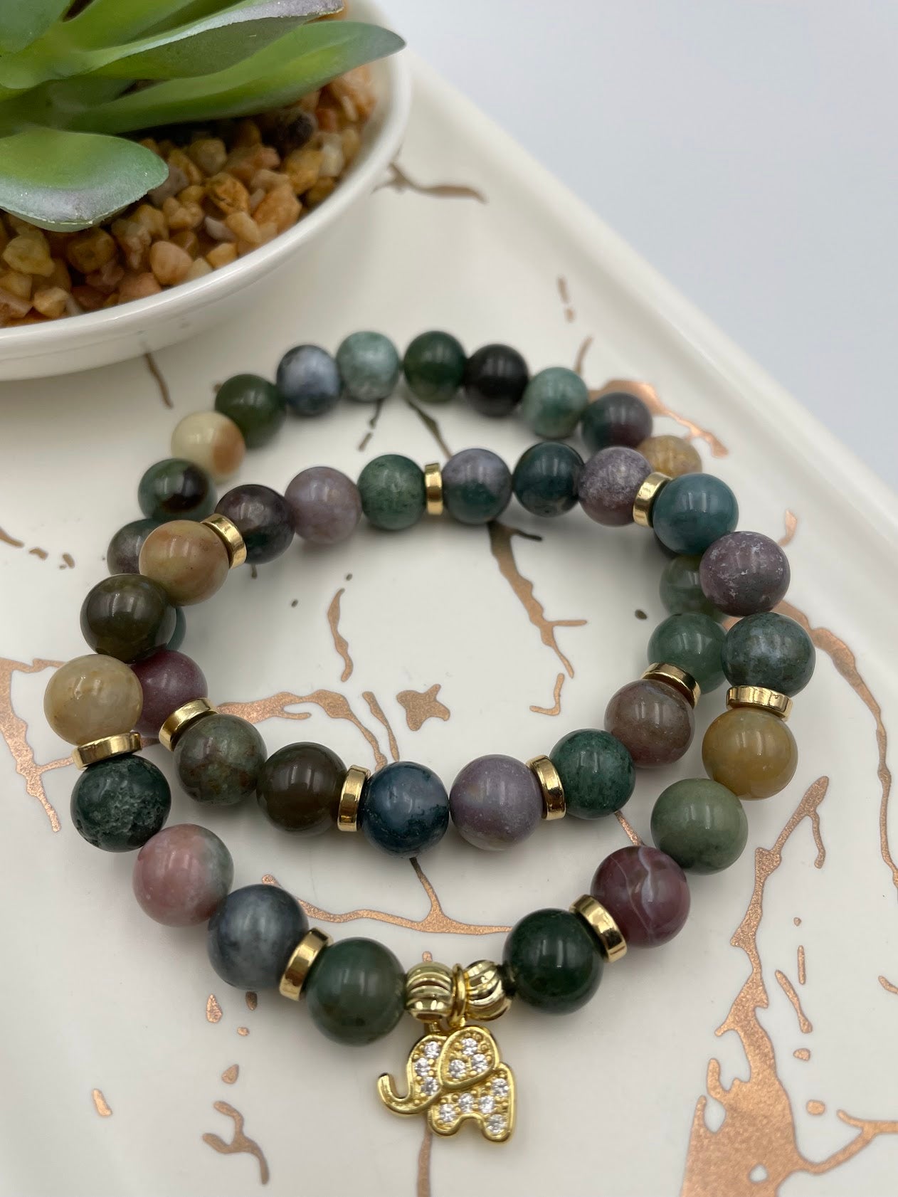Indian Agate & Sage Set