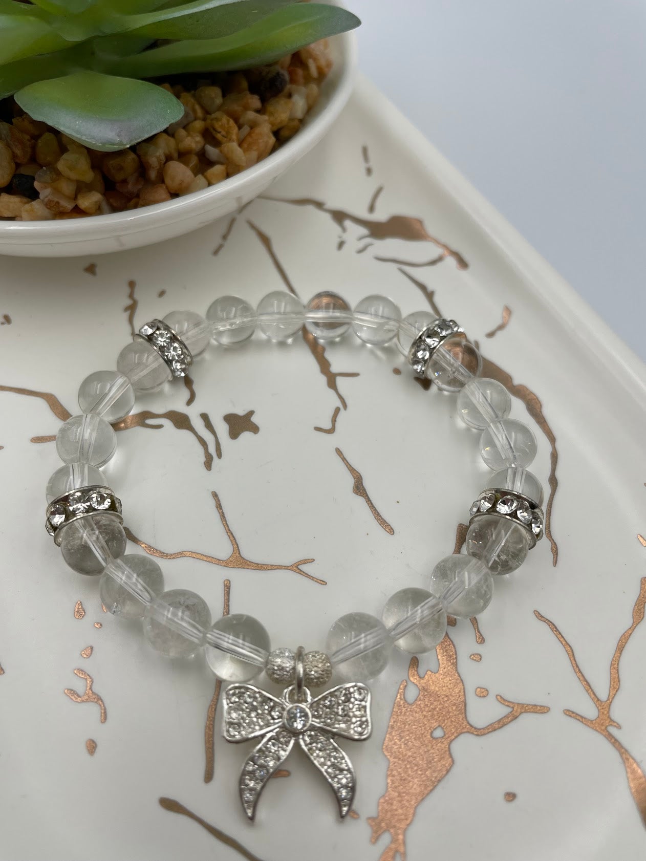 Clear Quartz Bracelet & Crystal Set