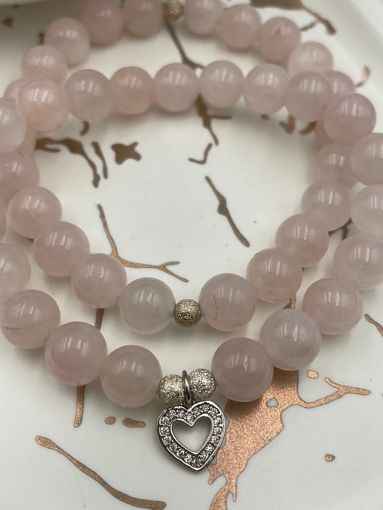 Rose Quartz Bracelet & Crystal Set