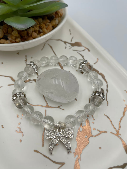 Clear Quartz Bracelet & Crystal Set